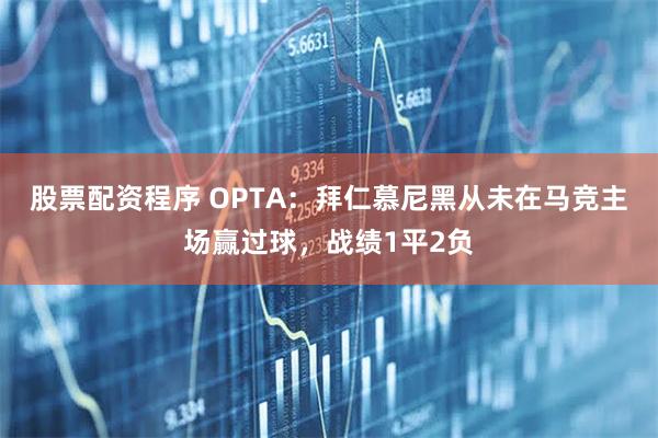 股票配资程序 OPTA：拜仁慕尼黑从未在马竞主场赢过球，战绩1平2负